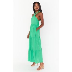 Show Me Your Mumu Hallie Halter Dress in Spring Green S